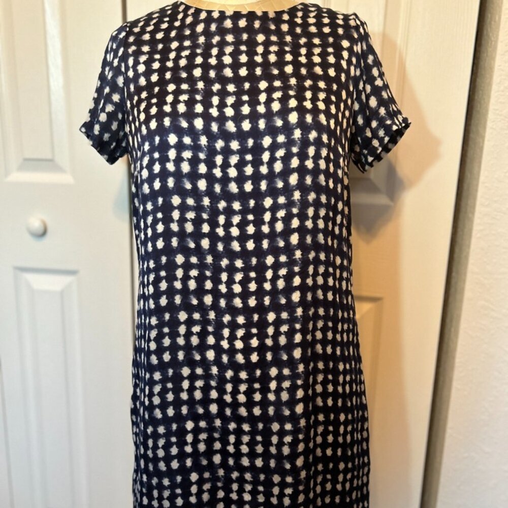 Lulus Shift and Shout Women's Chic Loose Fit Blue Print Dress, Size M